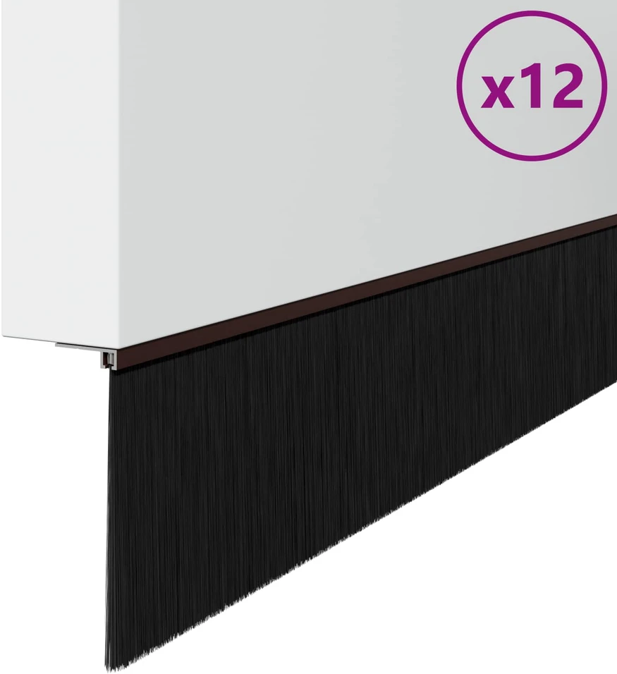 Savarankiškai klijuojami durų šepetėlių sandarikliai 12 vnt.