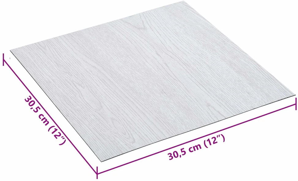 Savesiūnančių Grindų Plokštės Balta 30,5 x 30,5 cm 20 vnt. PVC
