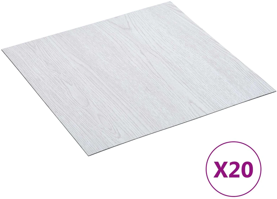 Savesiūnančių Grindų Plokštės Balta 30,5 x 30,5 cm 20 vnt. PVC