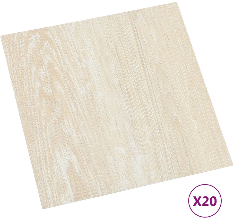 Savesiūnančių Grindų Plokštės Balta ir kreminė 30,5 x 30,5 cm