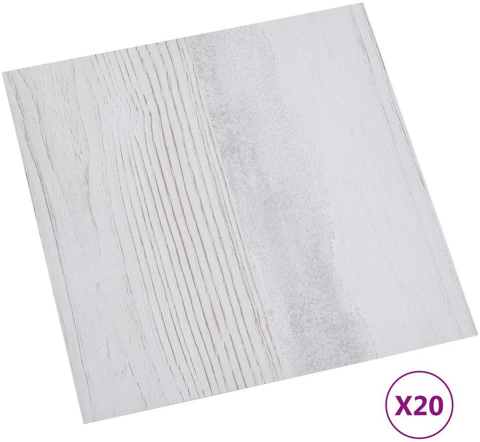 Savesiūnančių Grindų Plokštės Baltas ir medis 30,5 x 30,5 cm