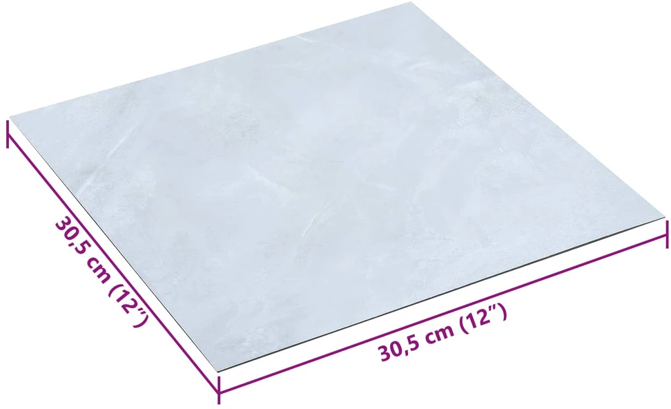 Savesiūnančių Grindų Plokštės Balti marmuro 30,5 x 30,5 cm