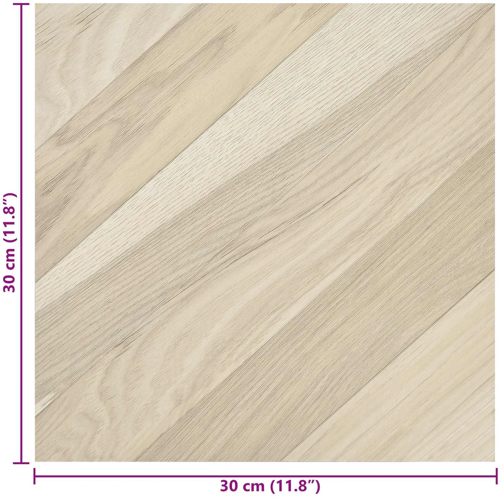 Savesiūnančių Grindų Plokštės Bežinis Dryžuotas 30,5 x 30,5 cm