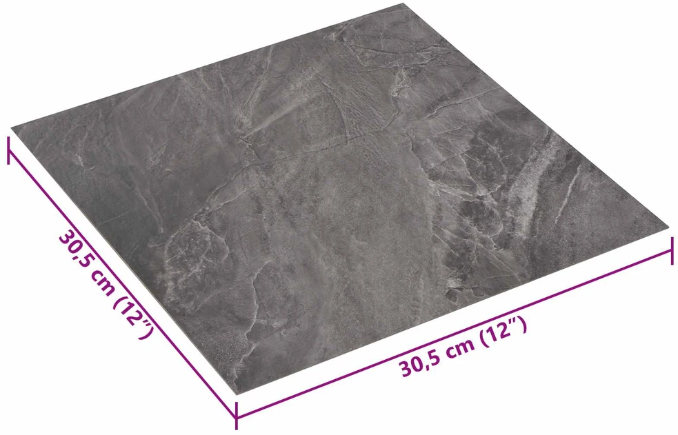 Savesiūnančių Grindų Plokštės Juoda 30,5 x 30,5 cm 20 vnt. PVC