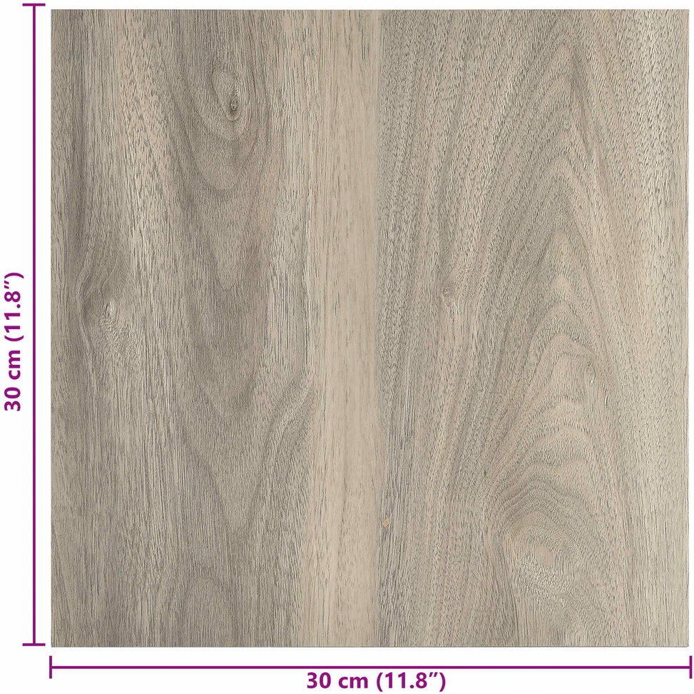 Savesiūnančių Grindų Plokštės Juodas ir Medinis 30,5 x 30,5 cm