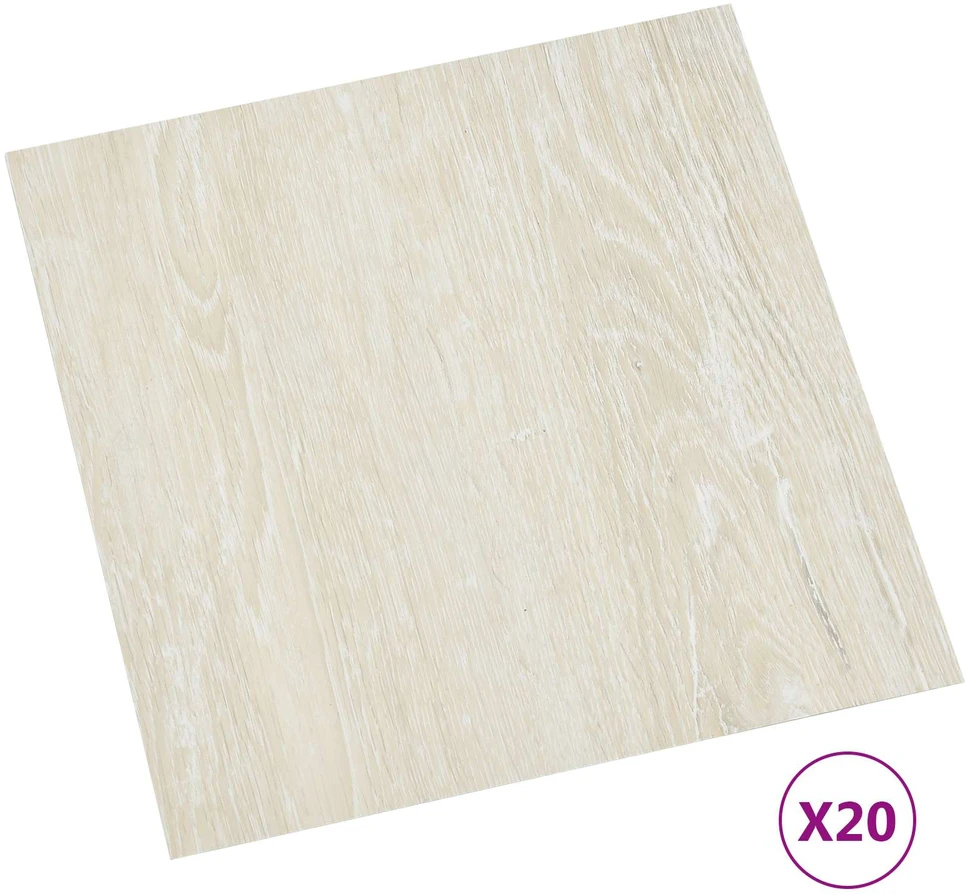 Savesiūnančių Grindų Plokštės Kreminė 30,5 x 30,5 cm 20 vnt.