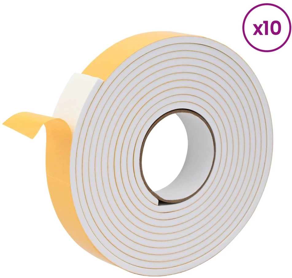 Savigautinė putų juosta 10 vnt. Balta 30mm x 5m CR putplastis