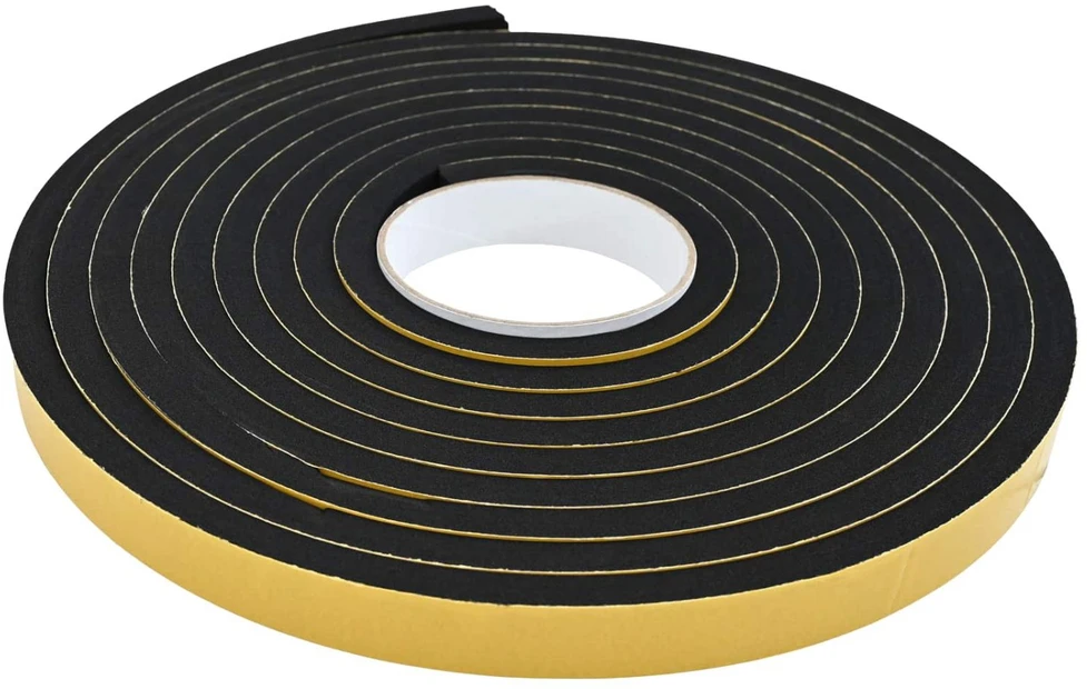 Savigautinė putų juosta 10 vnt. Juoda 20mm x 5m CR putplastis