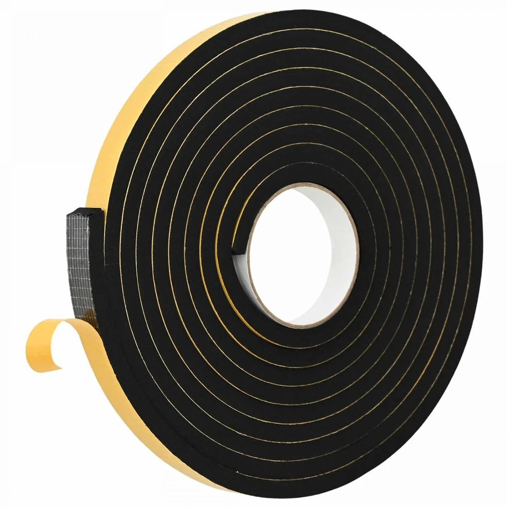 Savigautinė putų juosta 10 vnt. Juoda 20mm x 5m CR putplastis