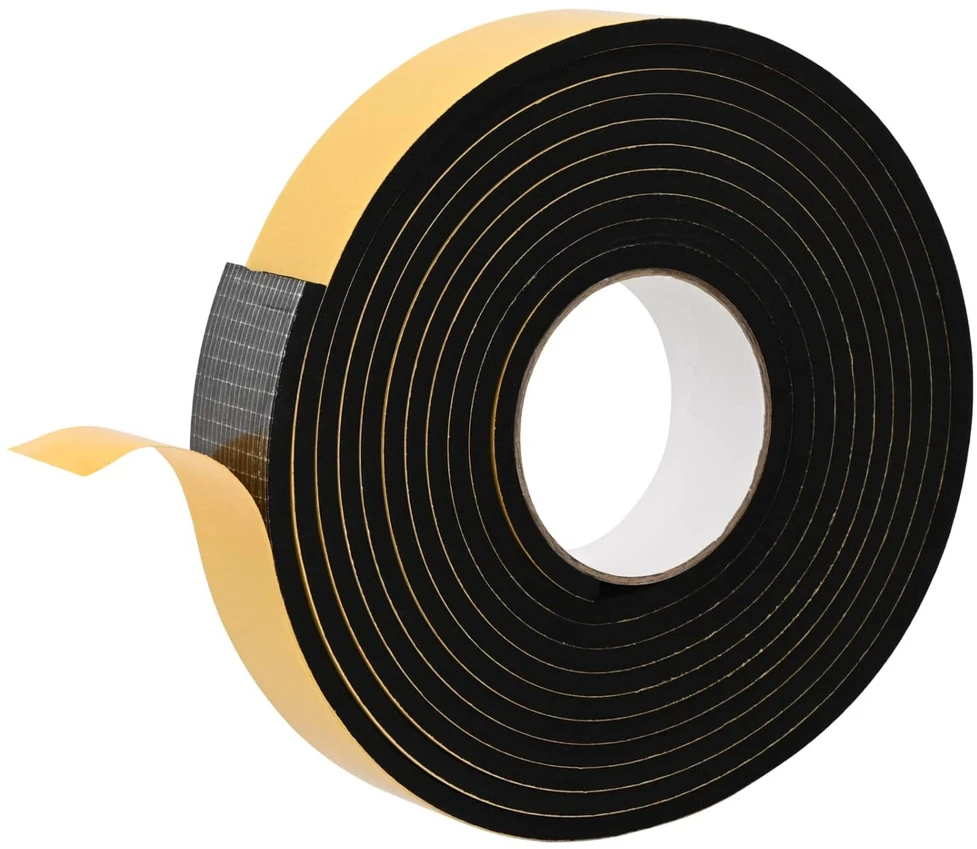 Savigautinė putų juosta 10 vnt. Juoda 30mm x 5m CR putplastis