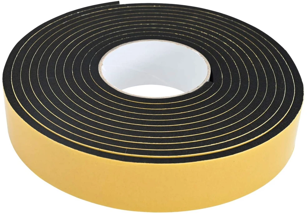 Savigautinė putų juosta 10 vnt. Juoda 30mm x 5m CR putplastis
