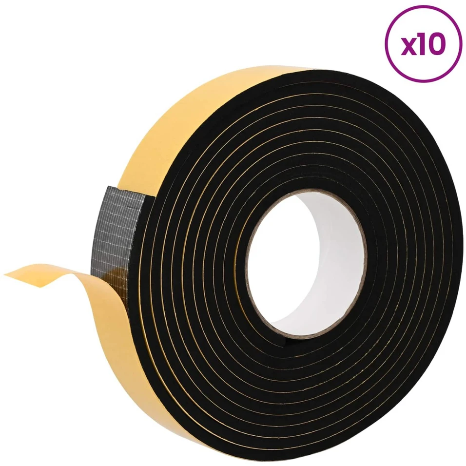 Savigautinė putų juosta 10 vnt. Juoda 30mm x 5m CR putplastis