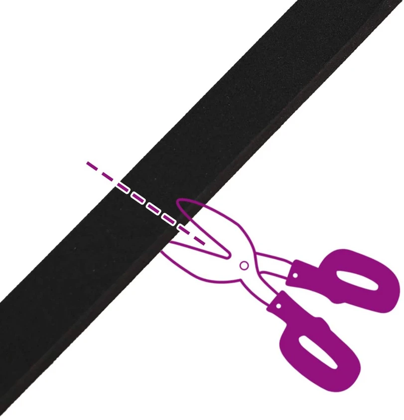Savigautinė putų juosta 10 vnt. Juoda 40mm x 5m CR putplastis