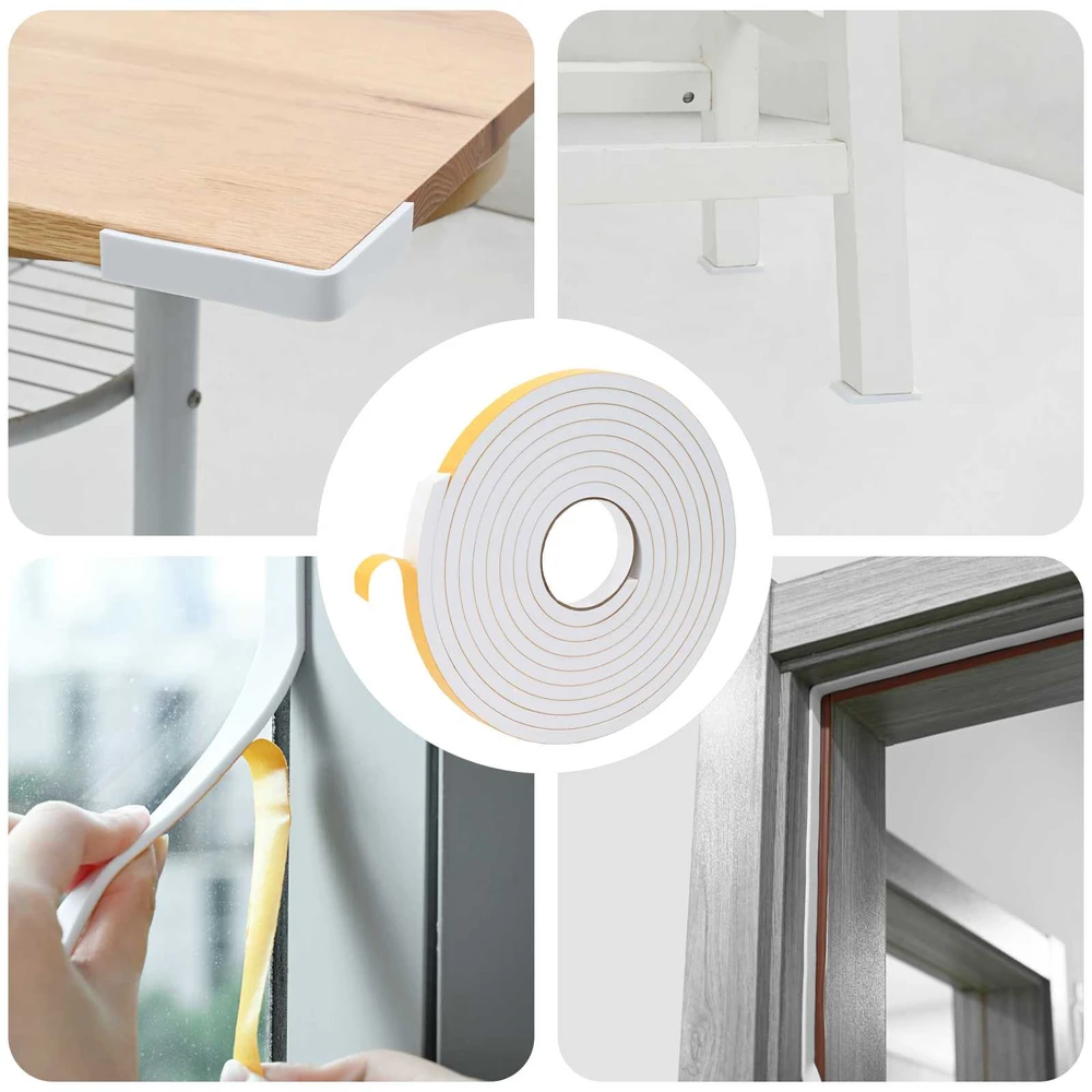 Savigautinė putų juosta 10 vnt. Balta 15mm x 5m CR putplastis