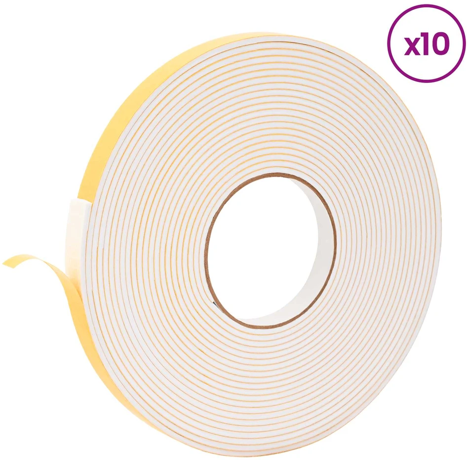 Savigautinė putų juosta 10 vnt. Balta 15mm x 10m CR putplastis