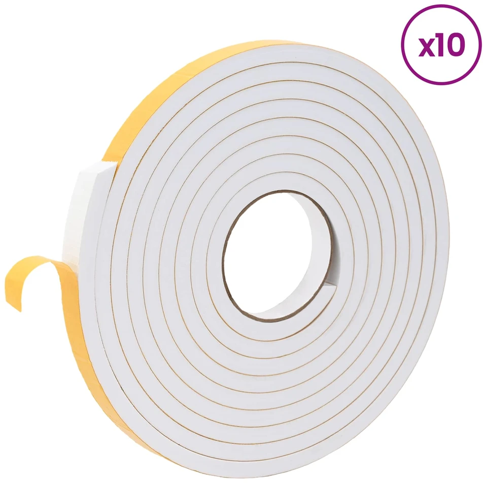 Savigautinė putų juosta 10 vnt. Balta 20mm x 5m CR putplastis