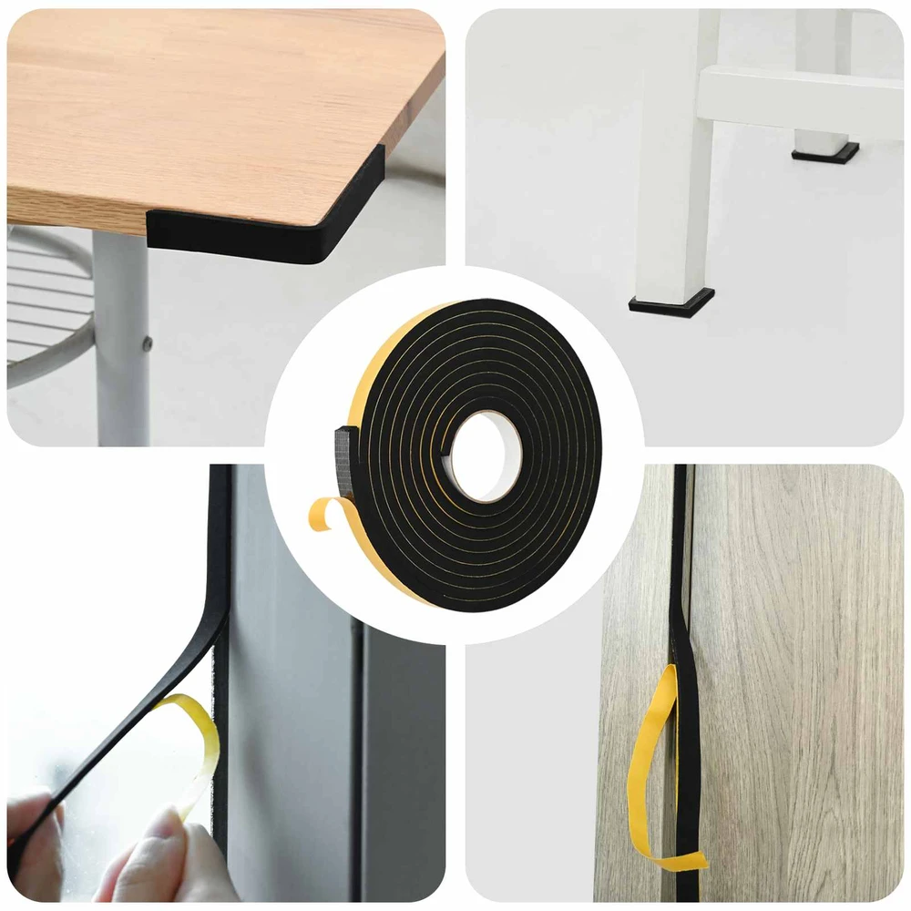 Savigautinė putų juosta 10 vnt. Juoda 20mm x 5m CR putplastis