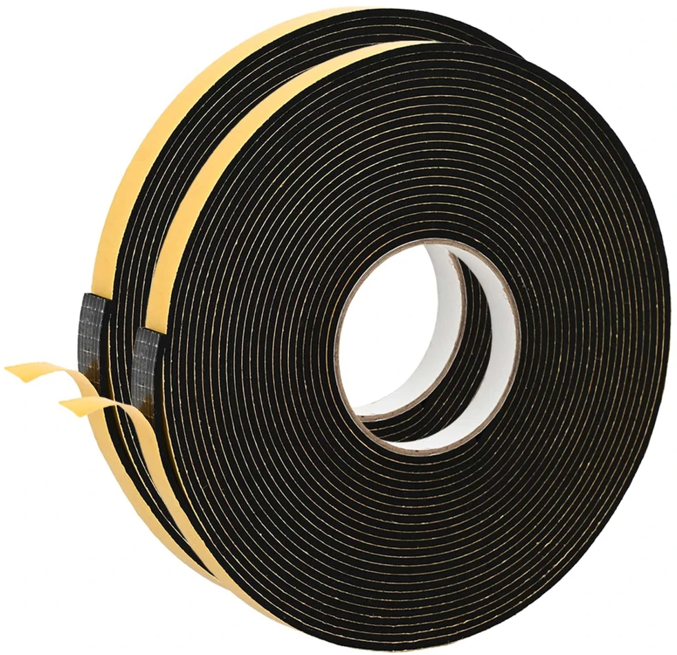 Savigautinė putų juosta 2 vnt. Juoda 10mm x 10m CR putplastis
