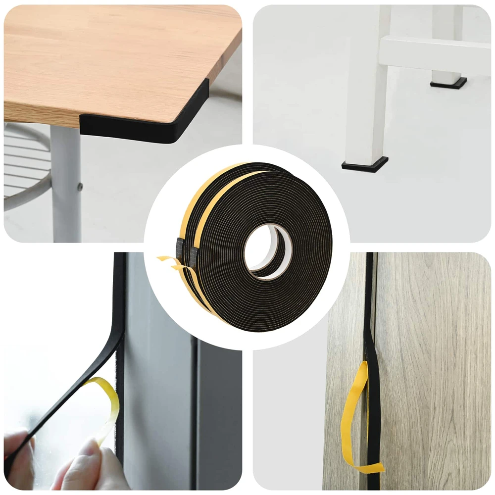 Savigautinė putų juosta 2 vnt. Juoda 15mm x 10m CR putplastis
