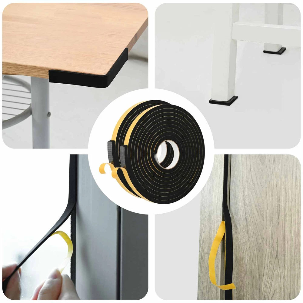 Savigautinė putų juosta 2 vnt. Juoda 20mm x 5m CR putplastis