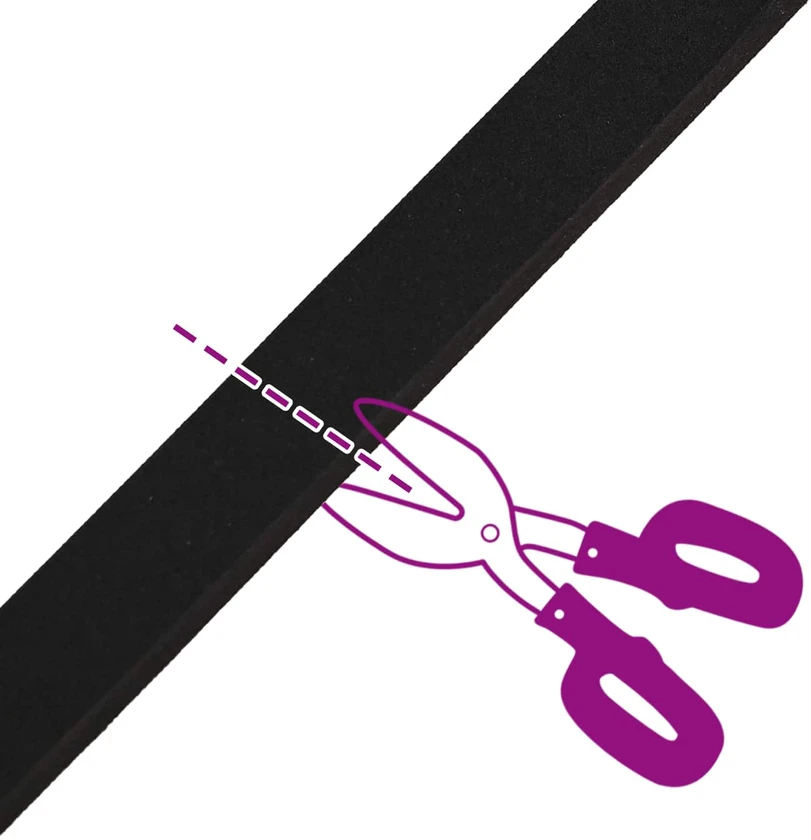 Savigautinė putų juosta 2 vnt. Juoda 40mm x 5m CR putplastis