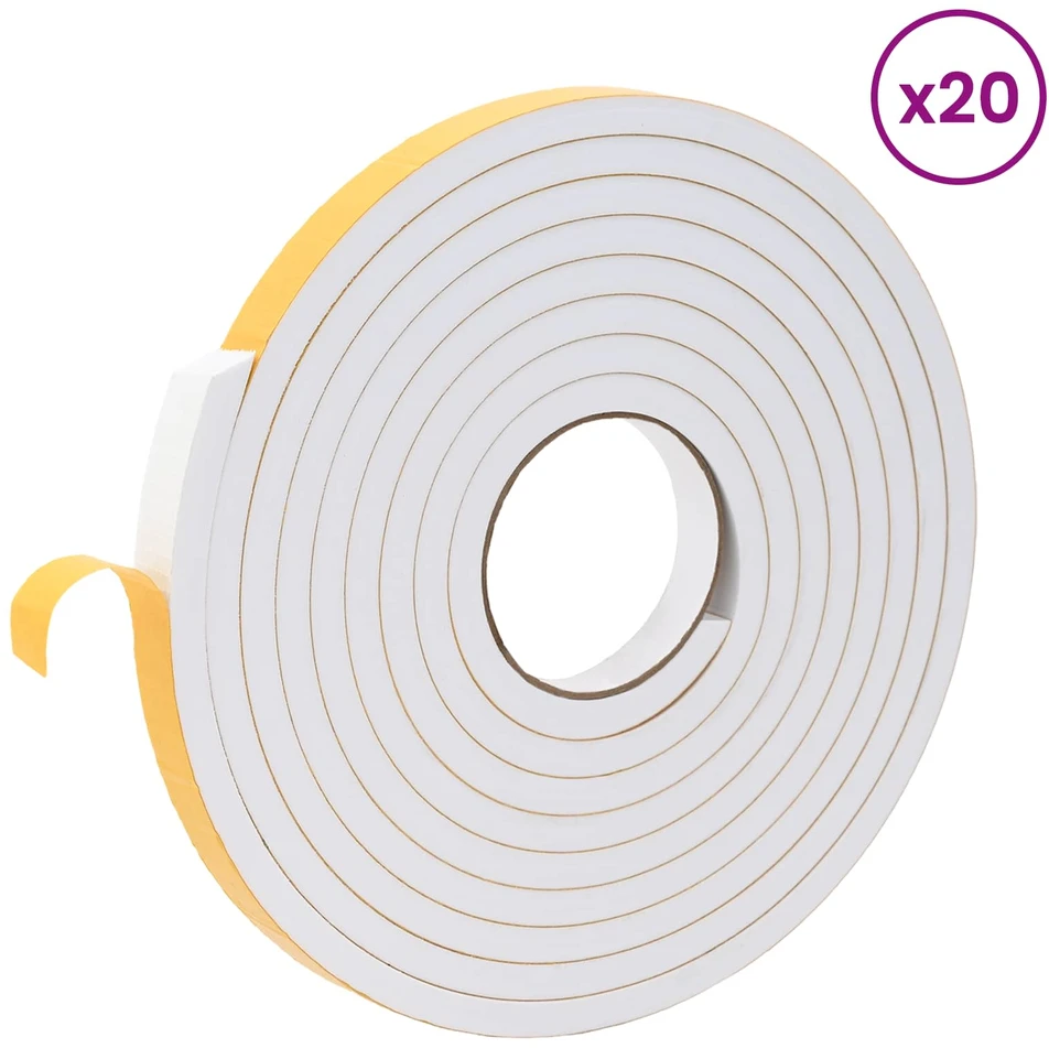 Savigautinė putų juosta 20 vnt. Balta 15mm x 5m CR putplastis