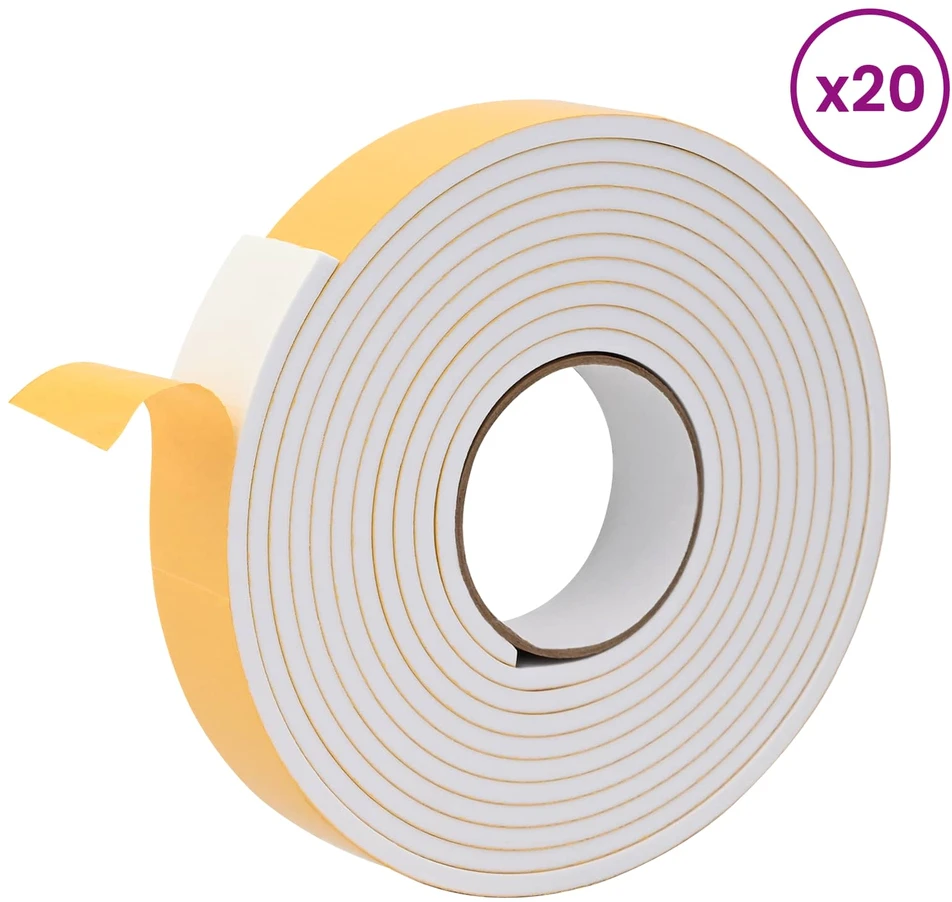Savigautinė putų juosta 20 vnt. Balta 30mm x 5m CR putplastis