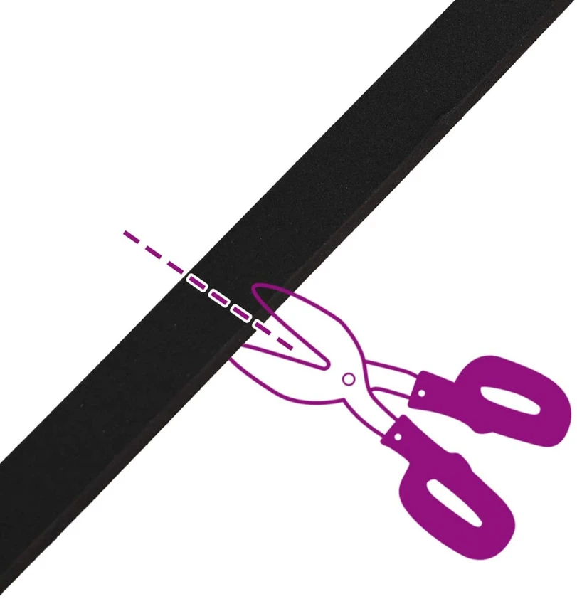 Savigautinė putų juosta 4 vnt. Juoda 20mm x 5m CR putplastis