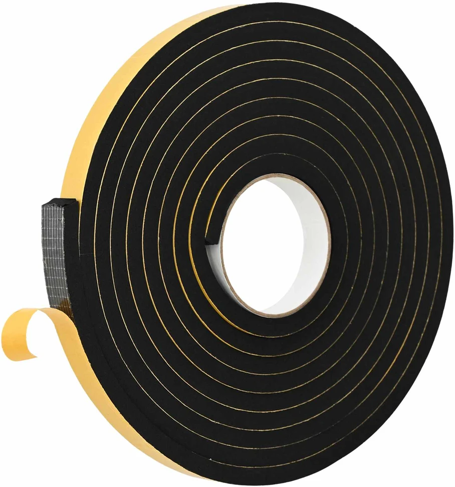 Savigautinė putų juosta 4 vnt. Juoda 20mm x 5m CR putplastis