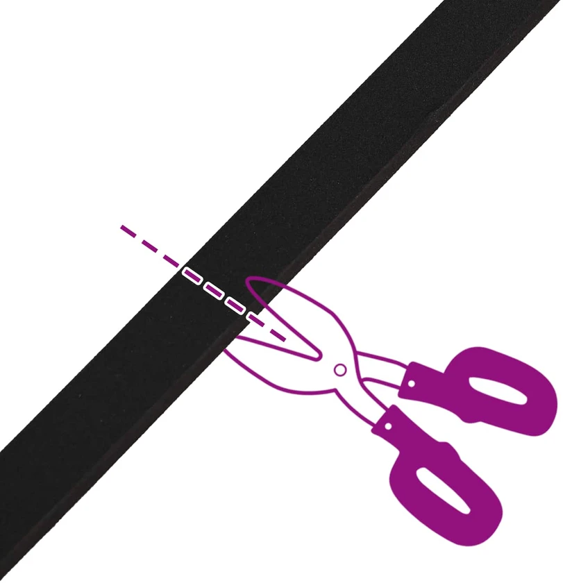 Savigautinė putų juosta 4 vnt. Juoda 20mm x 5m CR putplastis