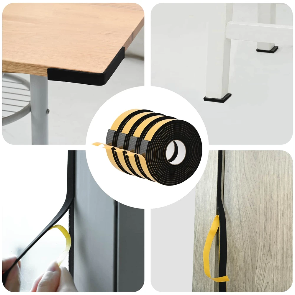 Savigautinė putų juosta 4 vnt. Juoda 30mm x 5m CR putplastis