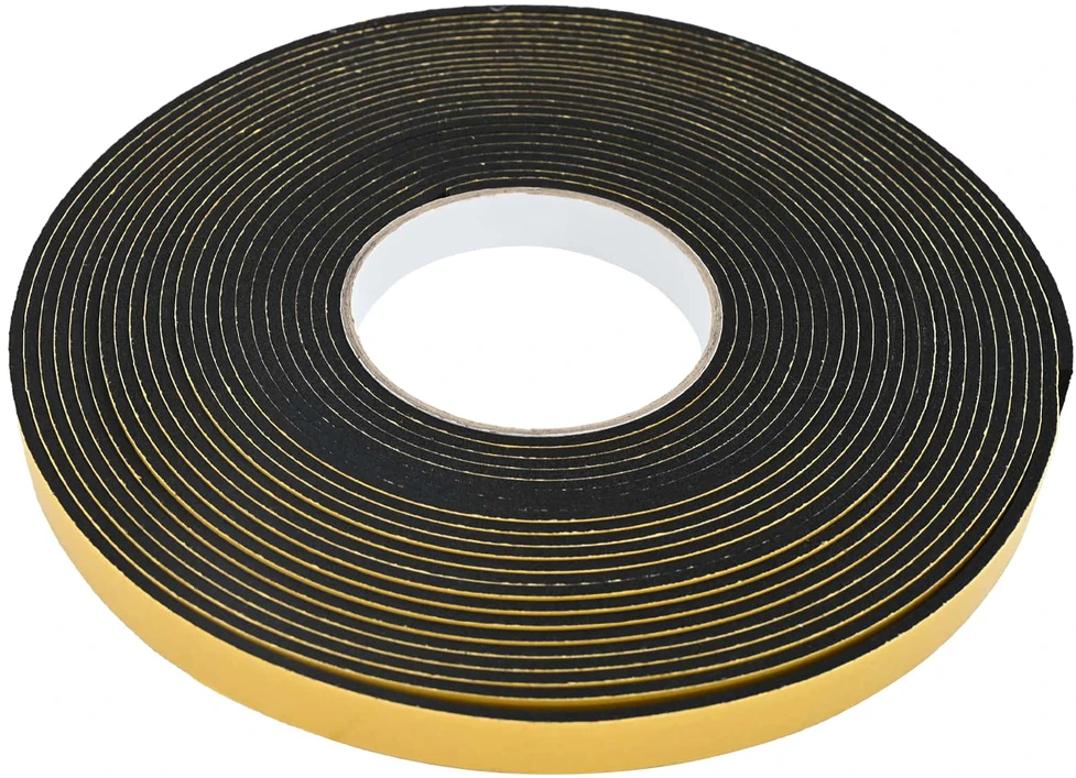 Savigautinė putų juosta 5 vnt. Juoda 10mm x 10m CR putplastis