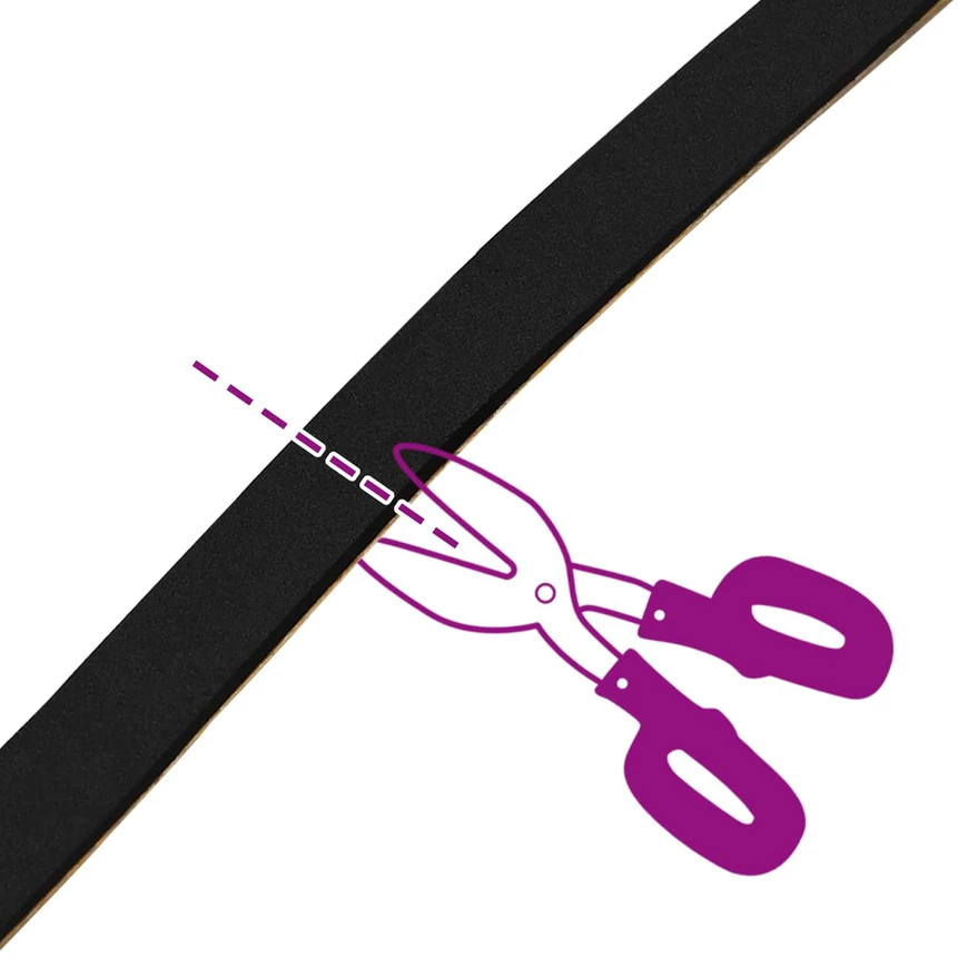 Savigautinė putų juosta Juoda 15mm x 10m CR putplastis