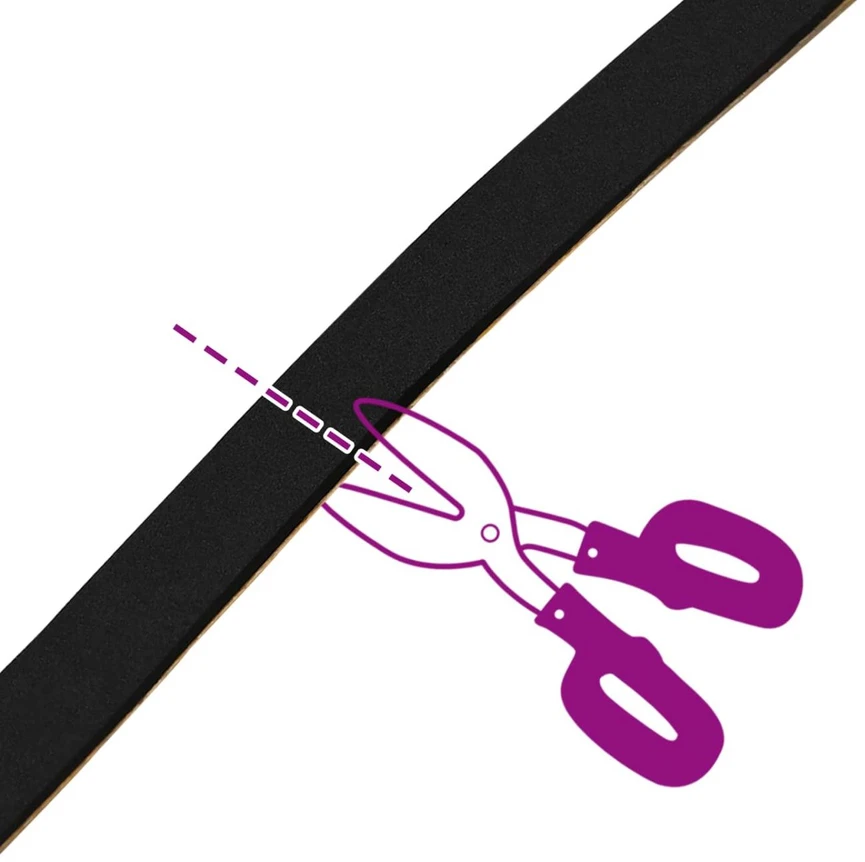 Savigautinė putų juosta Juoda 20mm x 10m CR putplastis