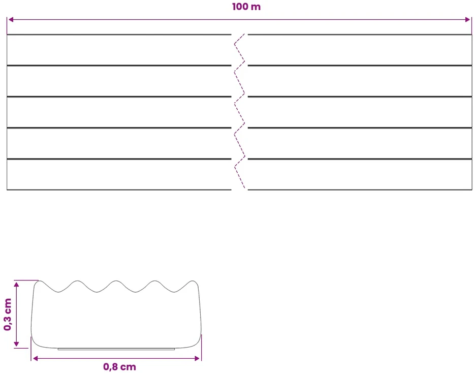Savipolimerinis langų sandariklis Balta 8 x 3 mm 100 m