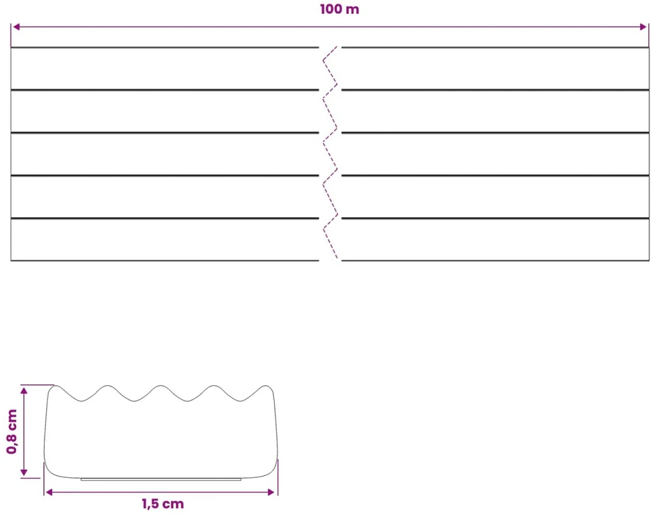 Savipolimerinis langų sandariklis Balta 15 x 8 mm 100 m