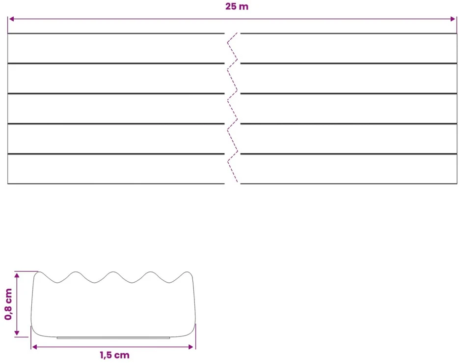 Savipolimerinis langų sandariklis Balta 15 x 8 mm 25 m