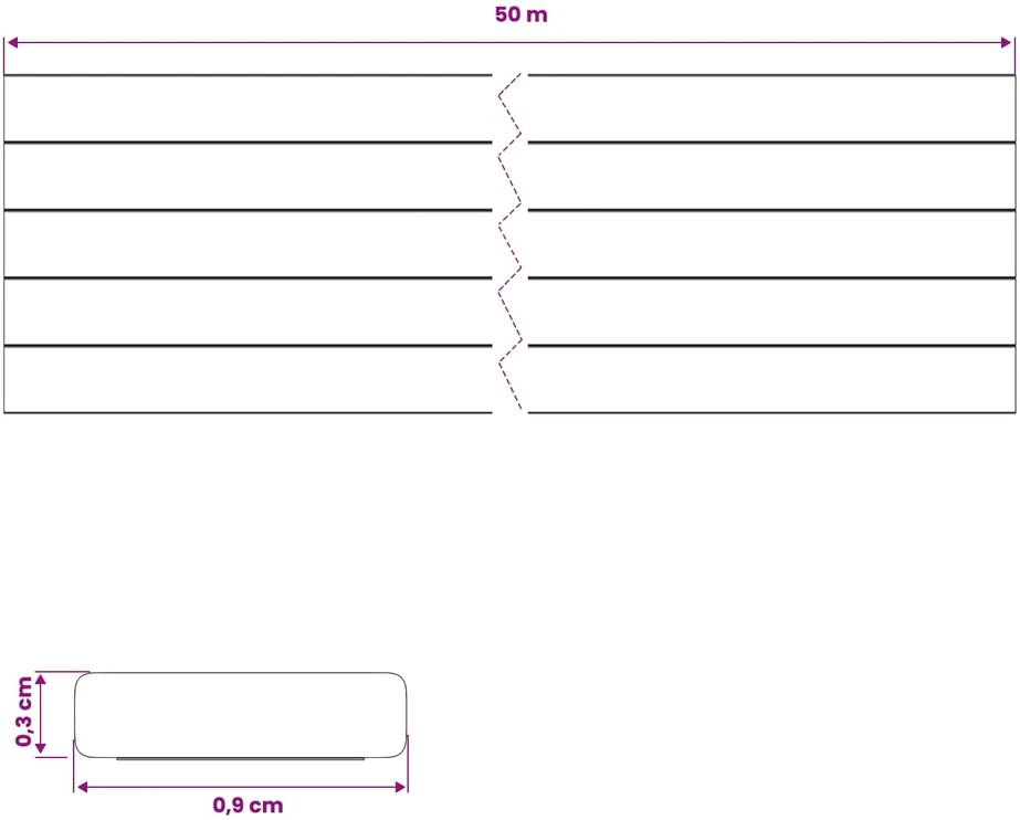 Savipolimerinis langų sandariklis Balta 9 x 3 mm 50 m