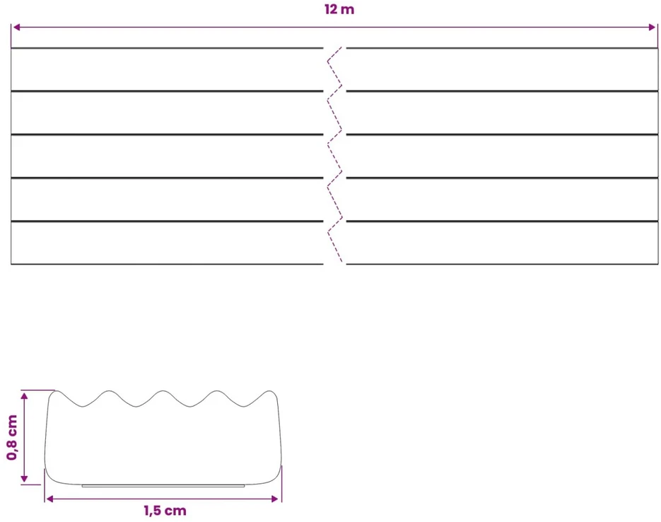 Savipolimerinis langų sandariklis Balta 15 x 8 mm 12 m