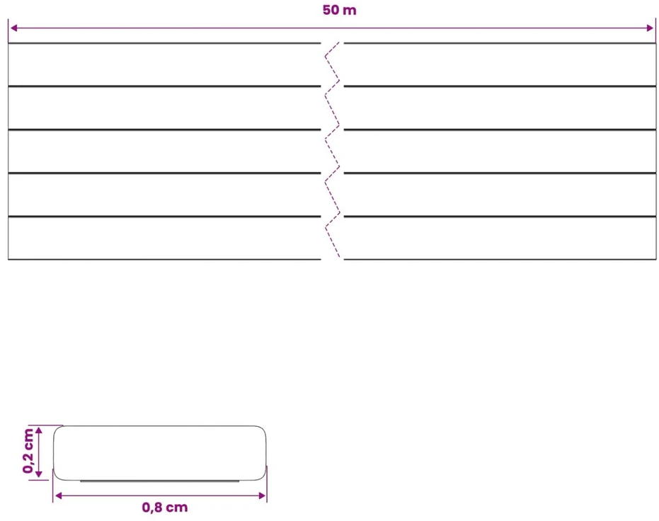 Savipolimerinis langų sandariklis Balta 8 x 2 mm 50 m