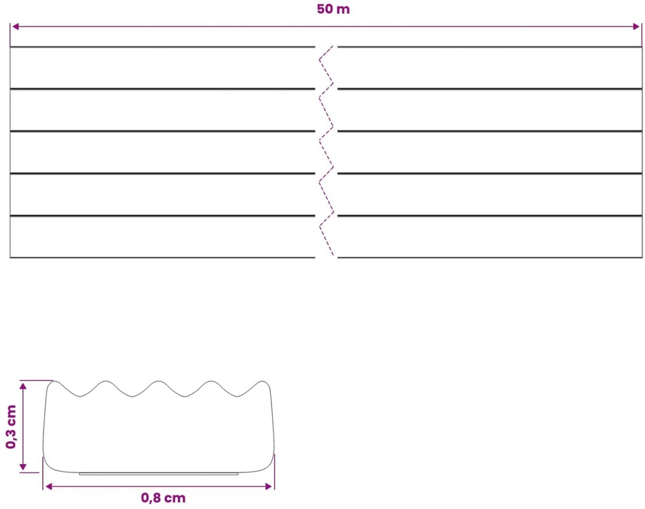 Savipolimerinis langų sandariklis Balta 8 x 3 mm 50 m