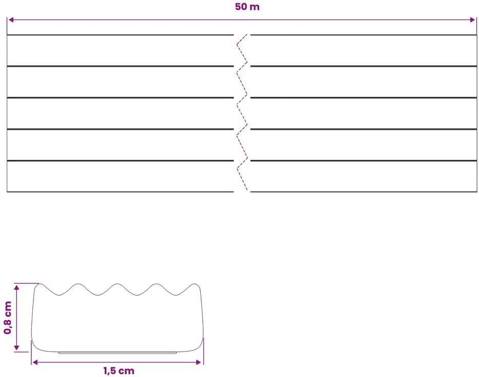 Savipolimerinis langų sandariklis Balta 15 x 8 mm 50 m