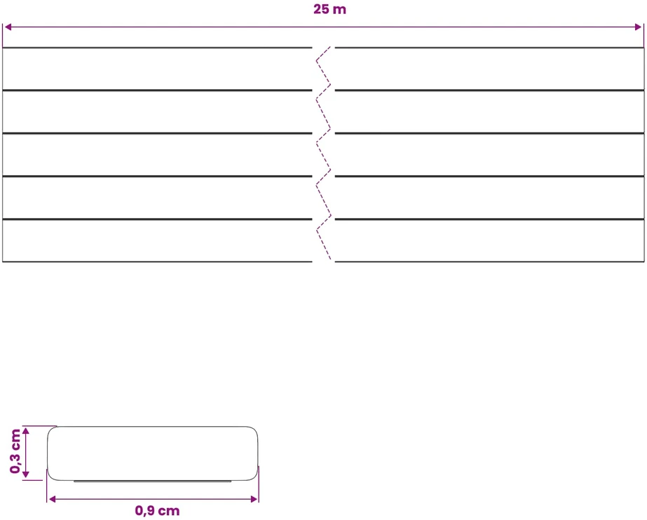 Savipolimerinis langų sandariklis Juoda 9 x 3 mm 25 m