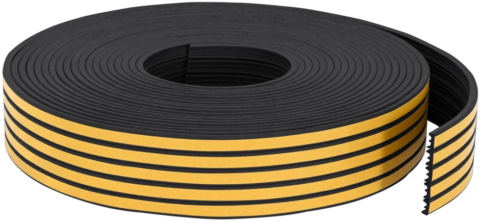 Savipolimerinis langų sandariklis Juoda 15 x 8 mm 12 m