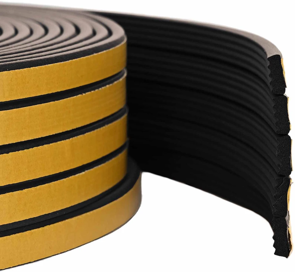 Savipolimerinis langų sandariklis Juoda 10 x 4 mm 100 m