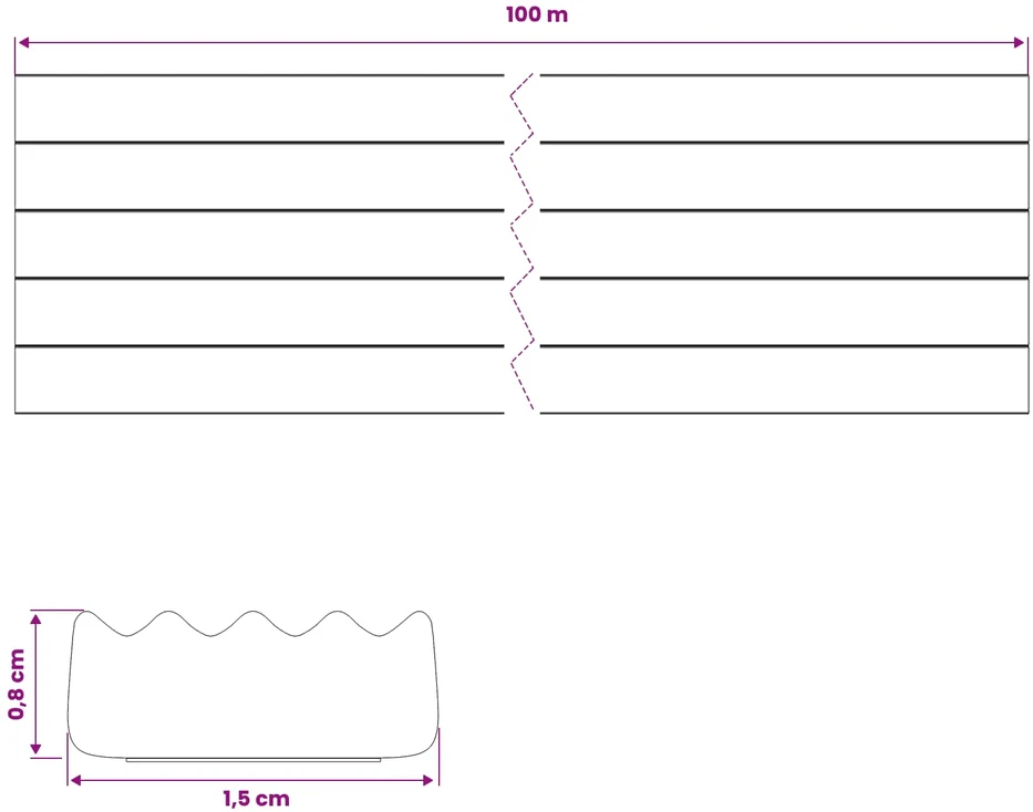 Savipolimerinis langų sandariklis Juoda 15 x 8 mm 100 m