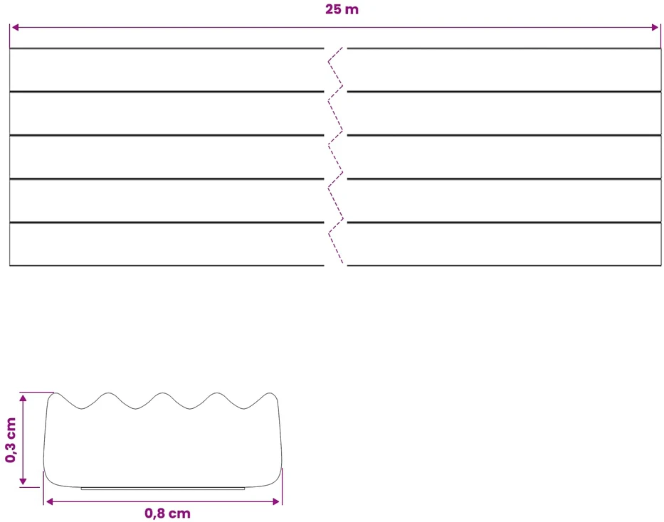 Savipolimerinis langų sandariklis Ruda 8 x 3 mm 25 m EPDM putos