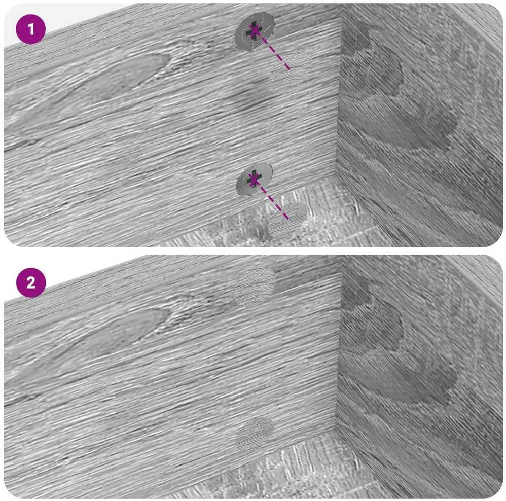 Savistovaus Dangčio Varžtas 2 vnt. Pilkas Sonoma Ø 20 x 0,5 mm