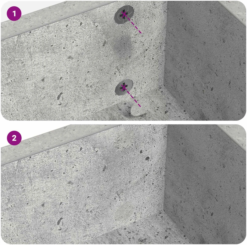 Savistovaus Dangčio Varžtas 2 vnt. Betono pilka Ø 20 x 0,5 mm