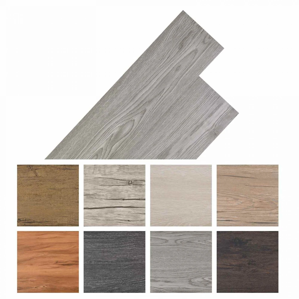 Savitepliamos PVC grindų lentos Tamsiai pilka 30,5 x 61 cm